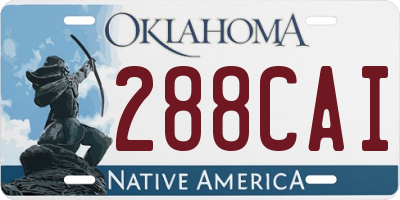 OK license plate 288CAI
