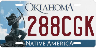 OK license plate 288CGK