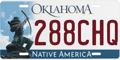 OK license plate 288CHQ