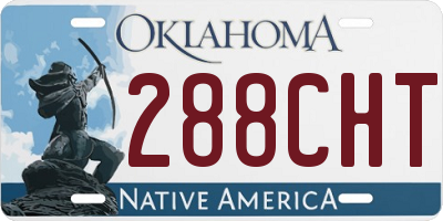 OK license plate 288CHT