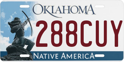 OK license plate 288CUY