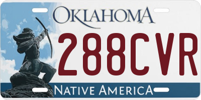 OK license plate 288CVR