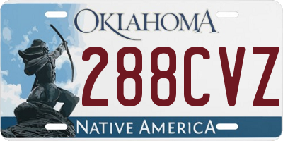 OK license plate 288CVZ