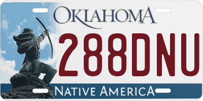 OK license plate 288DNU