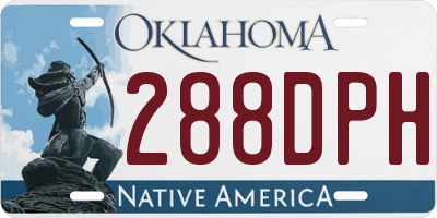 OK license plate 288DPH