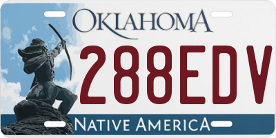 OK license plate 288EDV