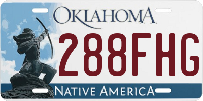 OK license plate 288FHG
