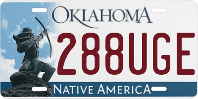 OK license plate 288UGE