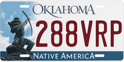 OK license plate 288VRP