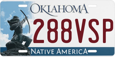 OK license plate 288VSP