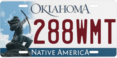 OK license plate 288WMT