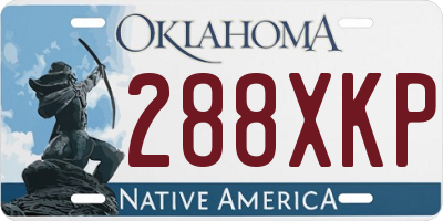 OK license plate 288XKP