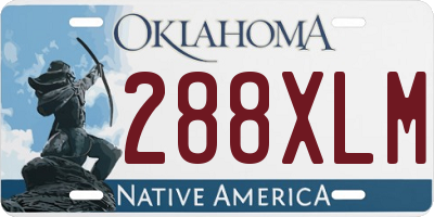 OK license plate 288XLM
