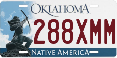 OK license plate 288XMM