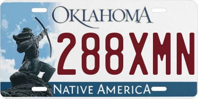 OK license plate 288XMN
