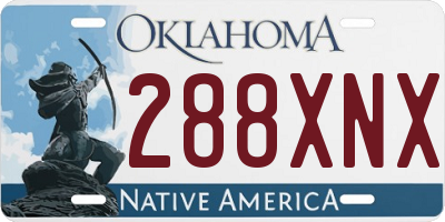 OK license plate 288XNX