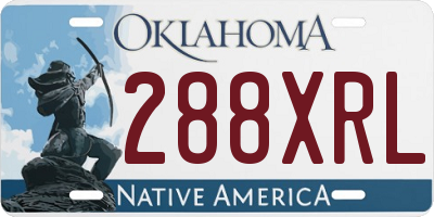 OK license plate 288XRL