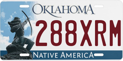 OK license plate 288XRM