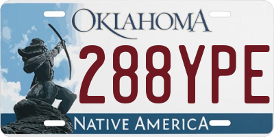 OK license plate 288YPE