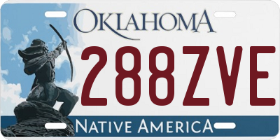 OK license plate 288ZVE