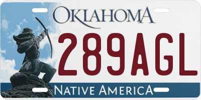 OK license plate 289AGL