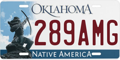 OK license plate 289AMG