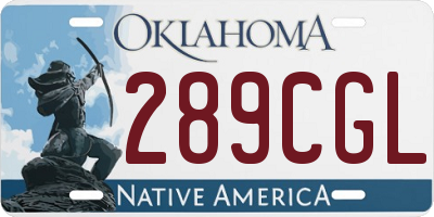 OK license plate 289CGL