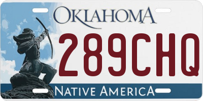 OK license plate 289CHQ