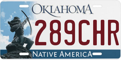 OK license plate 289CHR
