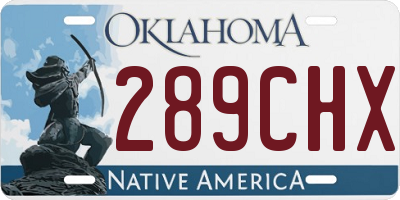 OK license plate 289CHX