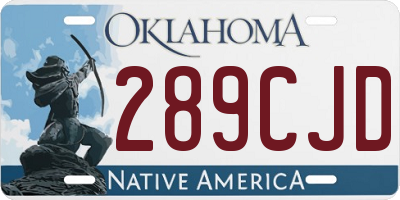 OK license plate 289CJD