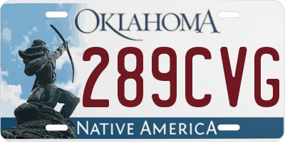OK license plate 289CVG