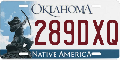 OK license plate 289DXQ