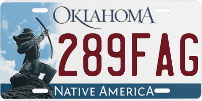 OK license plate 289FAG