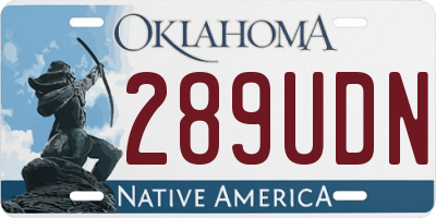 OK license plate 289UDN