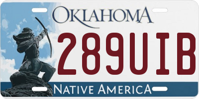 OK license plate 289UIB