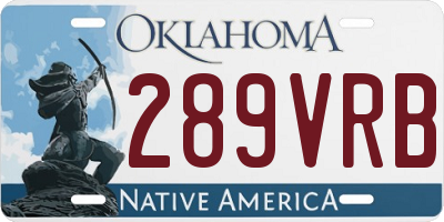 OK license plate 289VRB