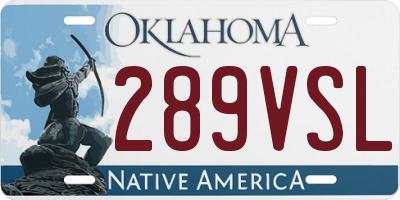 OK license plate 289VSL