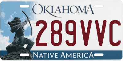 OK license plate 289VVC