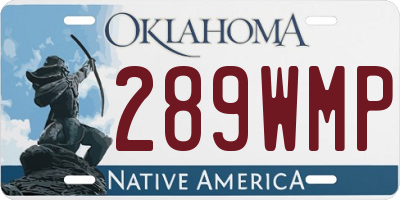 OK license plate 289WMP