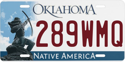 OK license plate 289WMQ