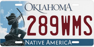OK license plate 289WMS