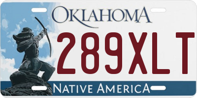 OK license plate 289XLT