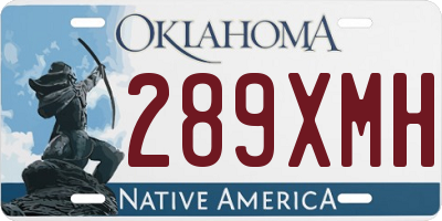 OK license plate 289XMH
