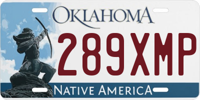 OK license plate 289XMP