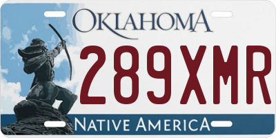 OK license plate 289XMR