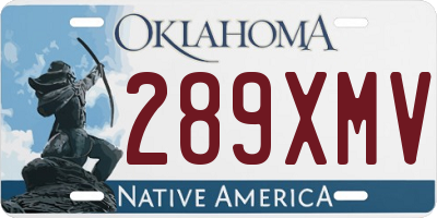 OK license plate 289XMV