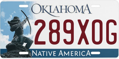OK license plate 289XOG
