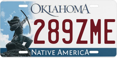 OK license plate 289ZME