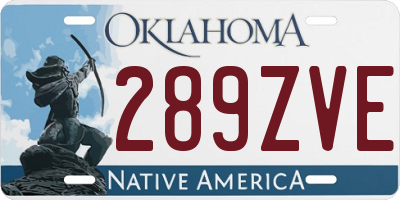 OK license plate 289ZVE